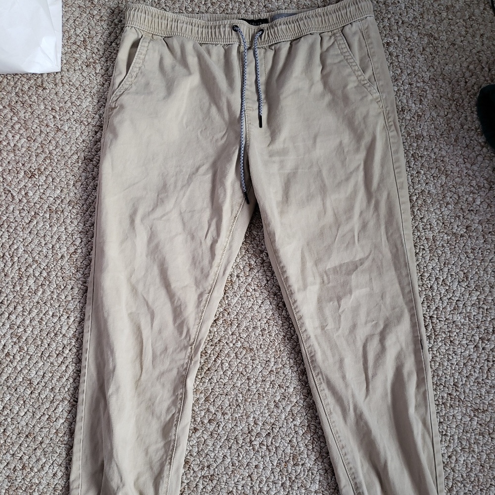 Aeropostale Tan Twill Joggers